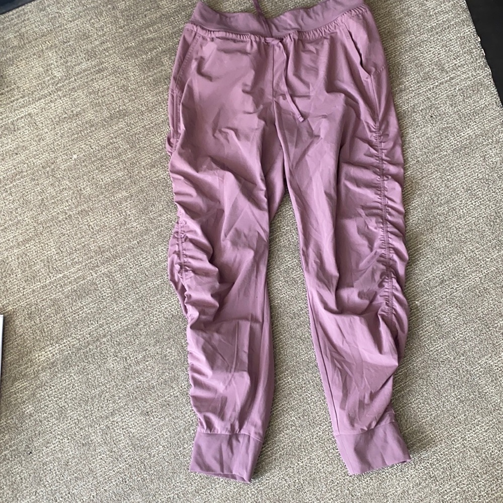 purple joggers